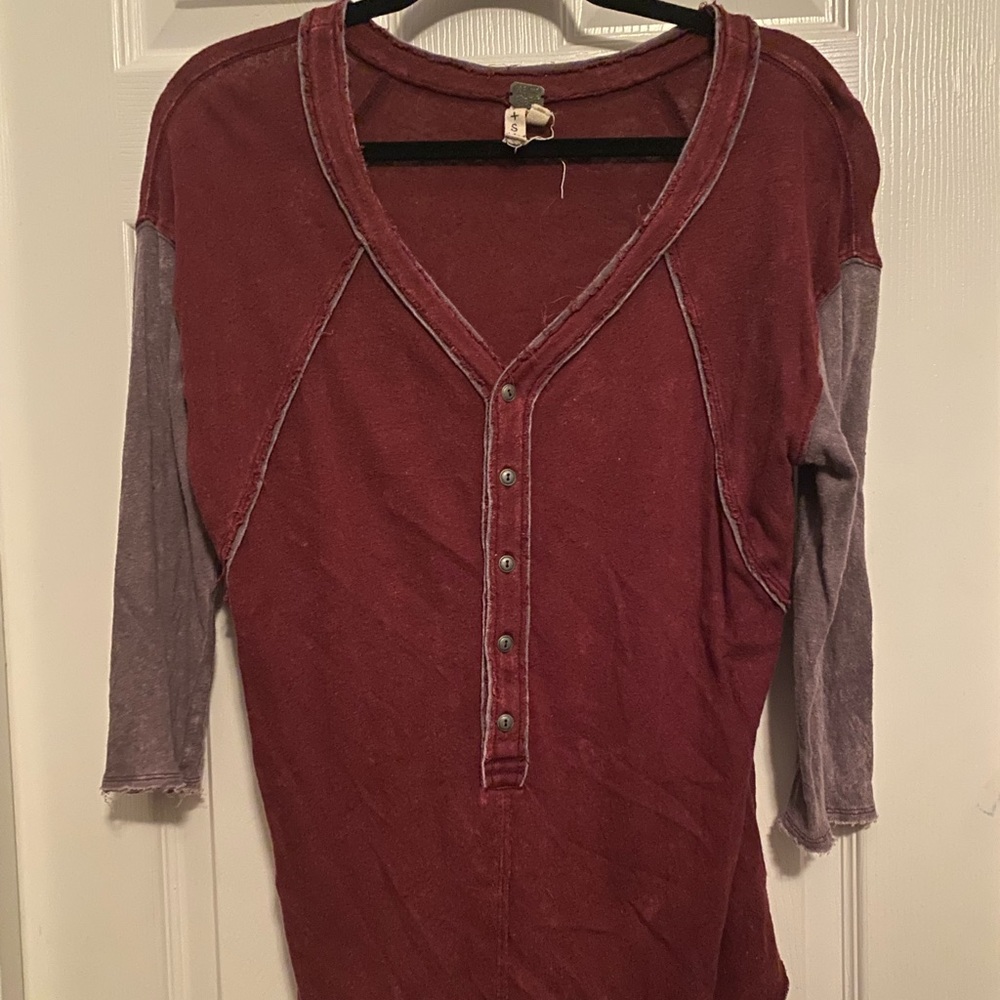 Free people baseball t shirt